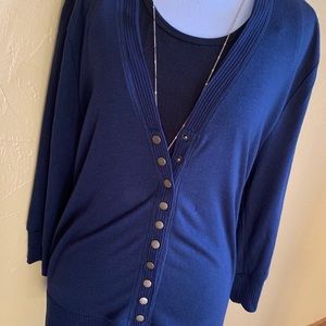 Navy button cardigan